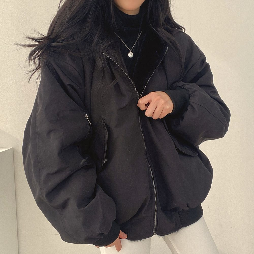 Umkehrbare Fleece Damenjacke – Warme leichte Winterjacke mit Kapuze