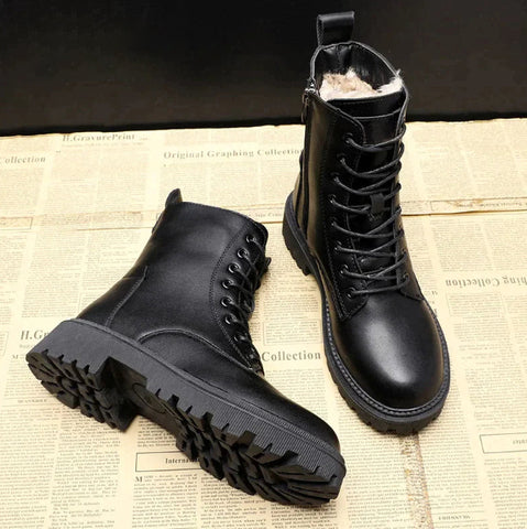 Warme Damesstiefel Delphine – Gefütterte Winterstiefel mit Antirutschsohle