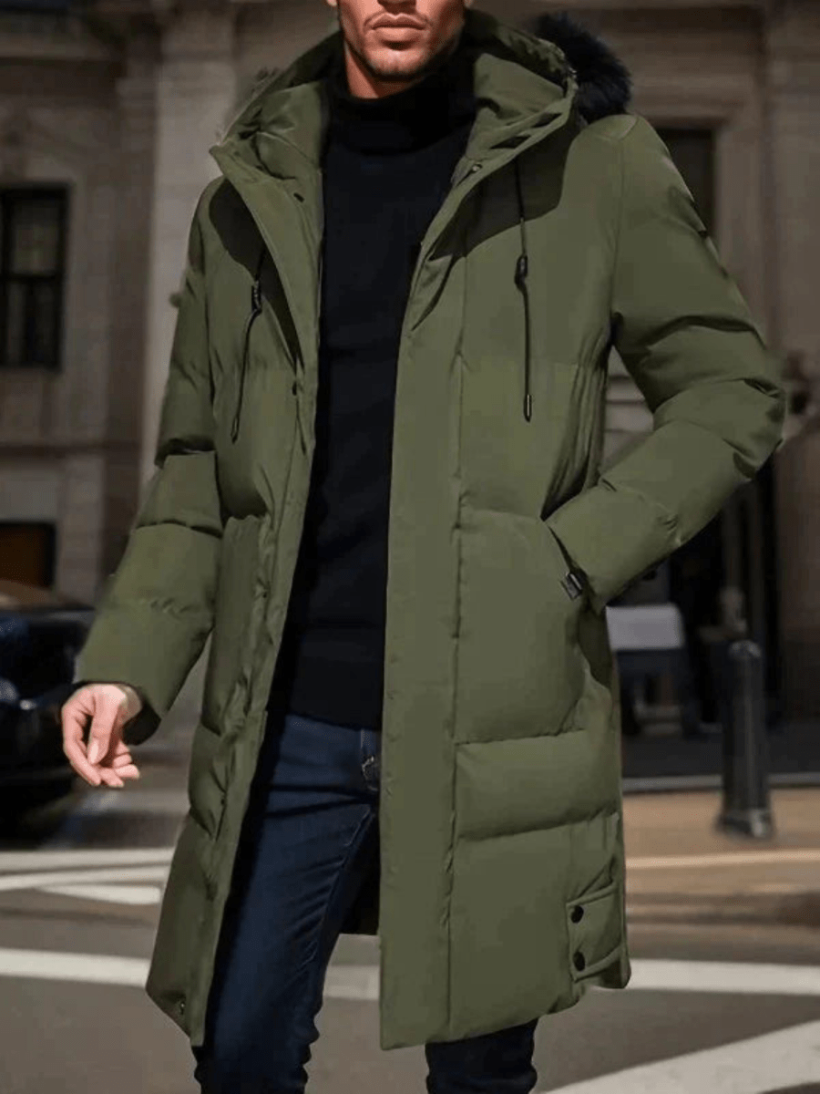 WinterHaven Warme Wasserfeste Parka – Stilvolle Lange Gefütterte Jacke