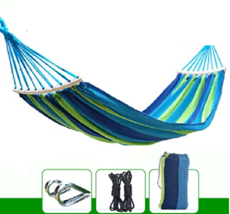 RelaxoLounge Hängematte aus nachhaltigem Canvas mit rutschfestem Design, Tragfähigkeit 200 kg