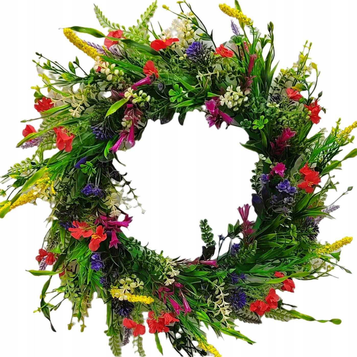 Lentezon Blumenkranz für die Tür – Handgemacht mit Eukalyptus und Seidenblumen
