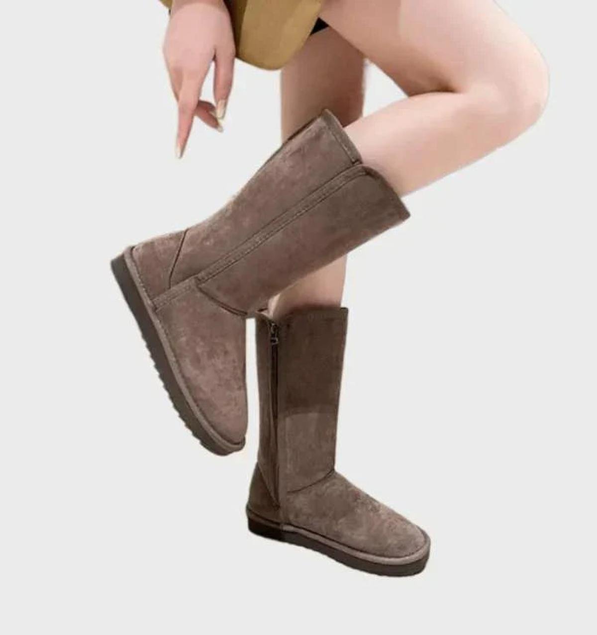 Wasserdichte Wildlederstiefel mit Schafwollfutter