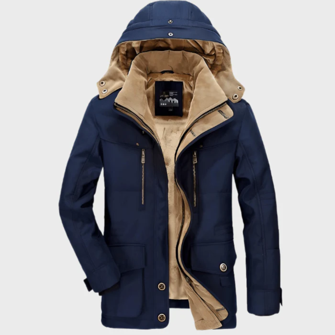 UrbanShield Herren Winterjacke – Funktionelles Design mit mehreren Taschen