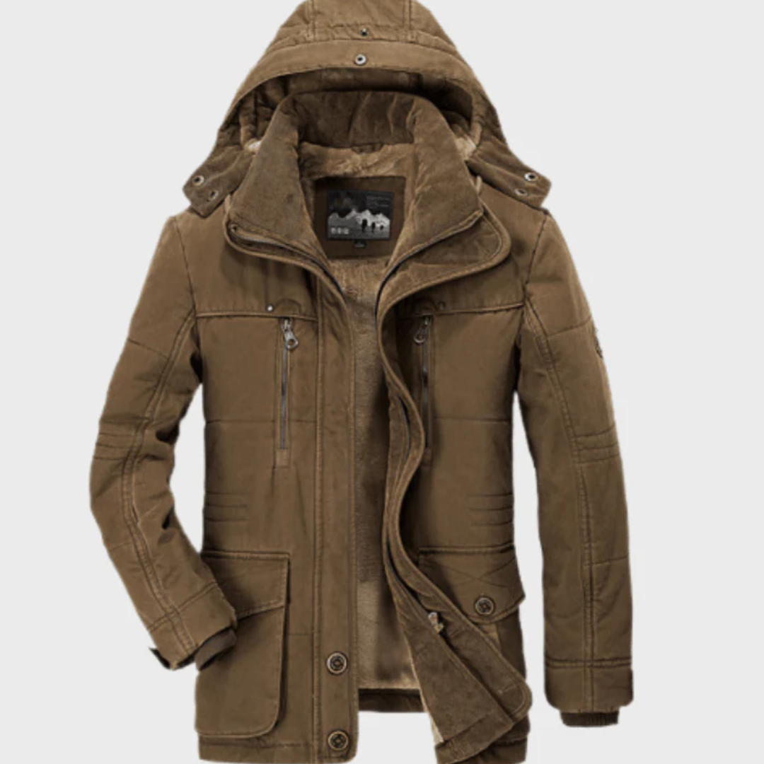 UrbanShield Herren Winterjacke – Funktionelles Design mit mehreren Taschen