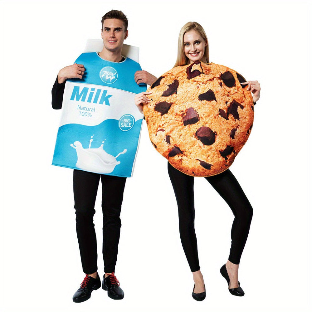 Lustige Paare Halloween Kostüme Milch Kekse Set