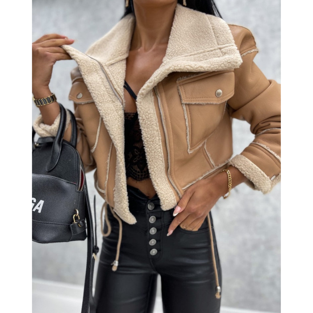 WinterGlow Damen Kurze Jacke – Trendige Warme Winterjacke mit Modernem Schnitt