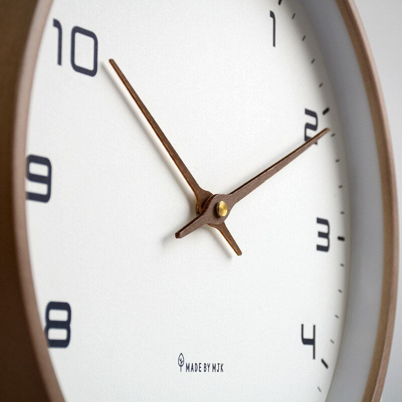 Skandinavische Minimalistische Holz Wanduhr