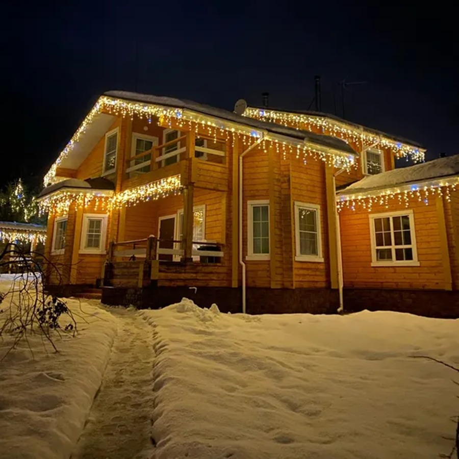 LED Weihnachtsvorhangbeleuchtung 4 m – Für Innen und Außen