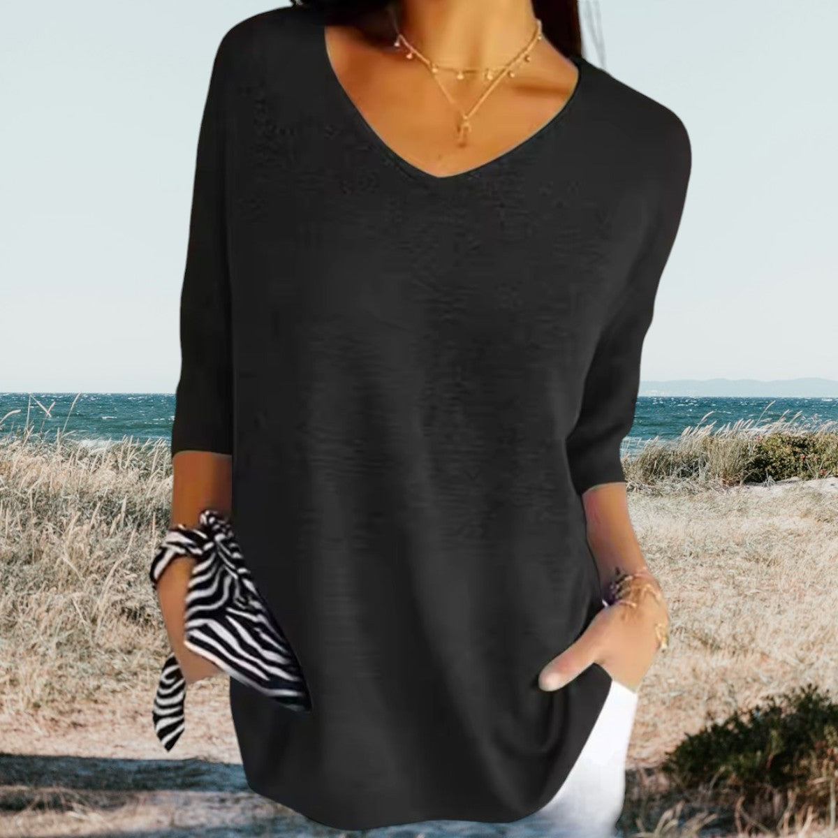 Gerda™ Sommer V-Ausschnitt Top