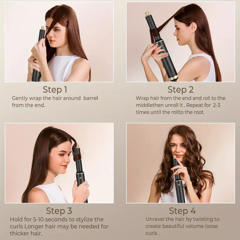 ProStyler 5-in-1 Haarstyling Set - Föhn, Lockenstab und Glättbürste
