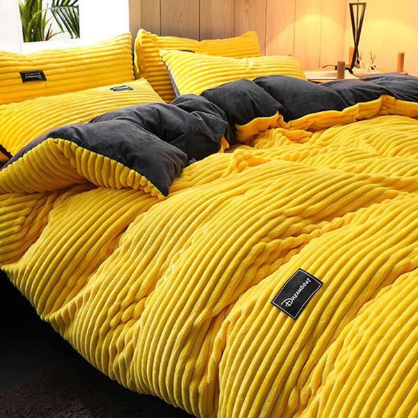Dickes Cord-Velours Bettwäsche-Set