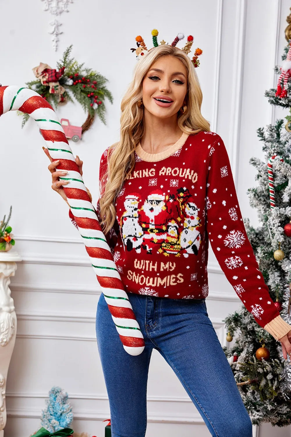 Snowmies Weihnachtspullover – Mit meinen Snowmies unterwegs