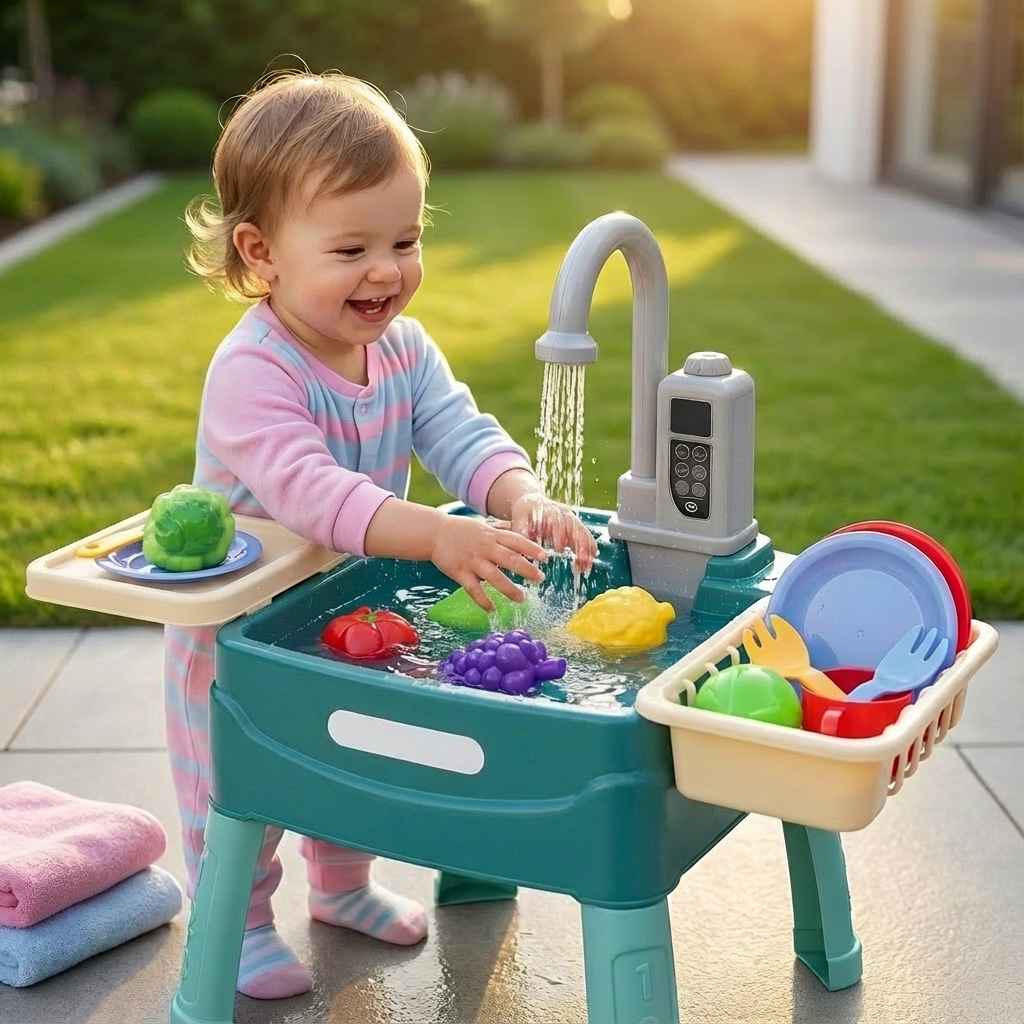 WasserWunder Spielküche mit Magischem Wasserhahn für Kinder