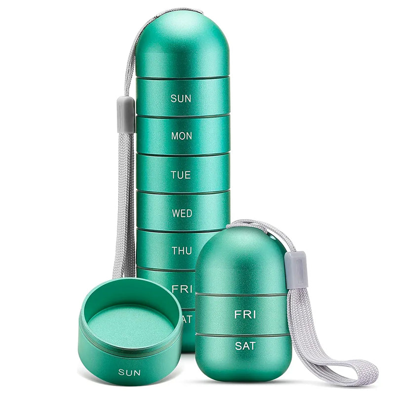 7-Tage tragbare Pillendose für Reisen