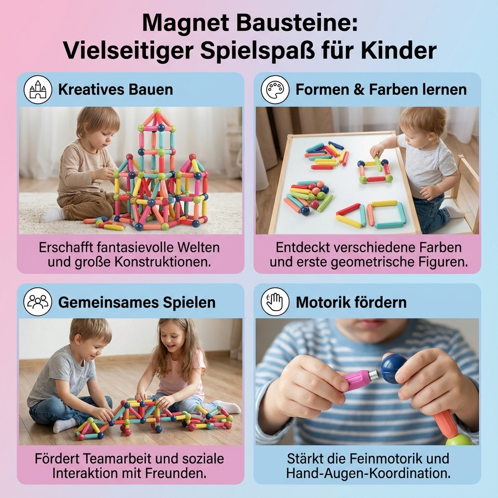Magnetische Bausteine Kreatives Spielset