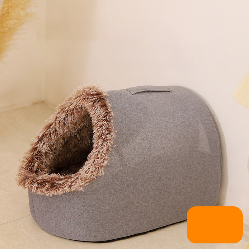 CozyNest Tierhöhle Bett | Warmer und bequemer Rückzugsort für Ihren pelzigen Freund