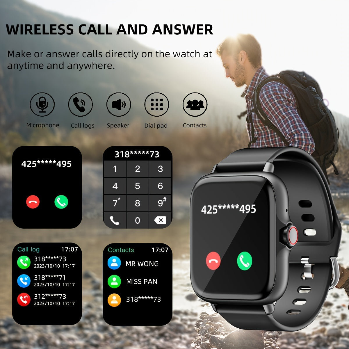 SmartFit Touch - Stilvolle Smartwatch mit Aktivitätstracker & Benachrichtigungen