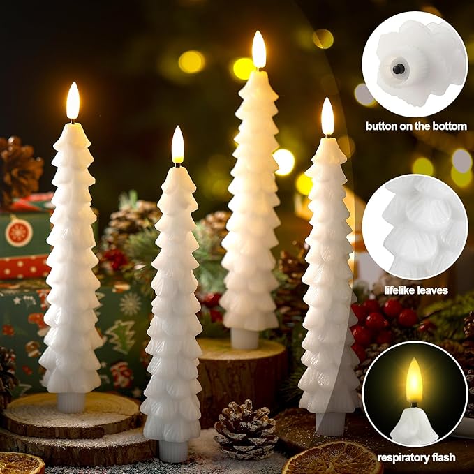Flammenlose LED Kerzen mit Fernbedienung – Realistisches 3D-Flackermodell LumaGlow