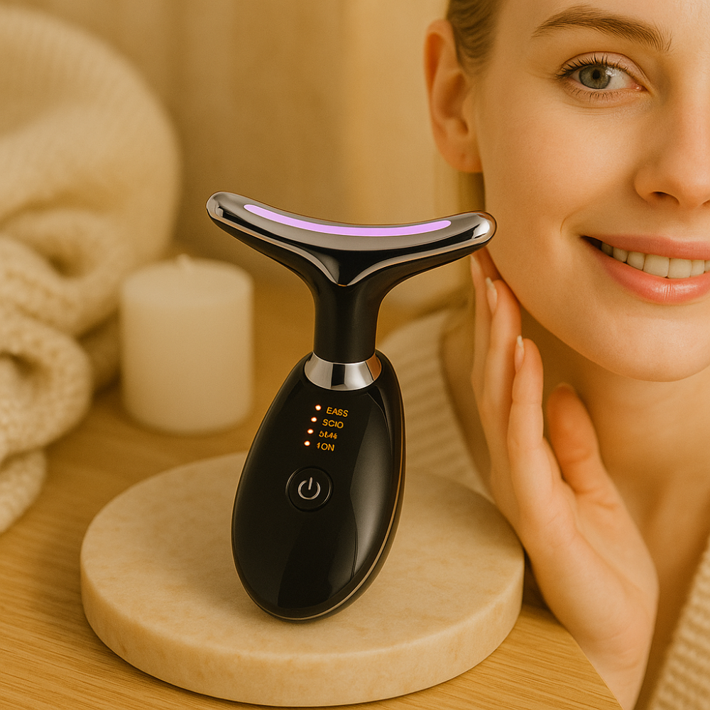 LED-Massagegerät gegen Falten - Gesicht und Hals