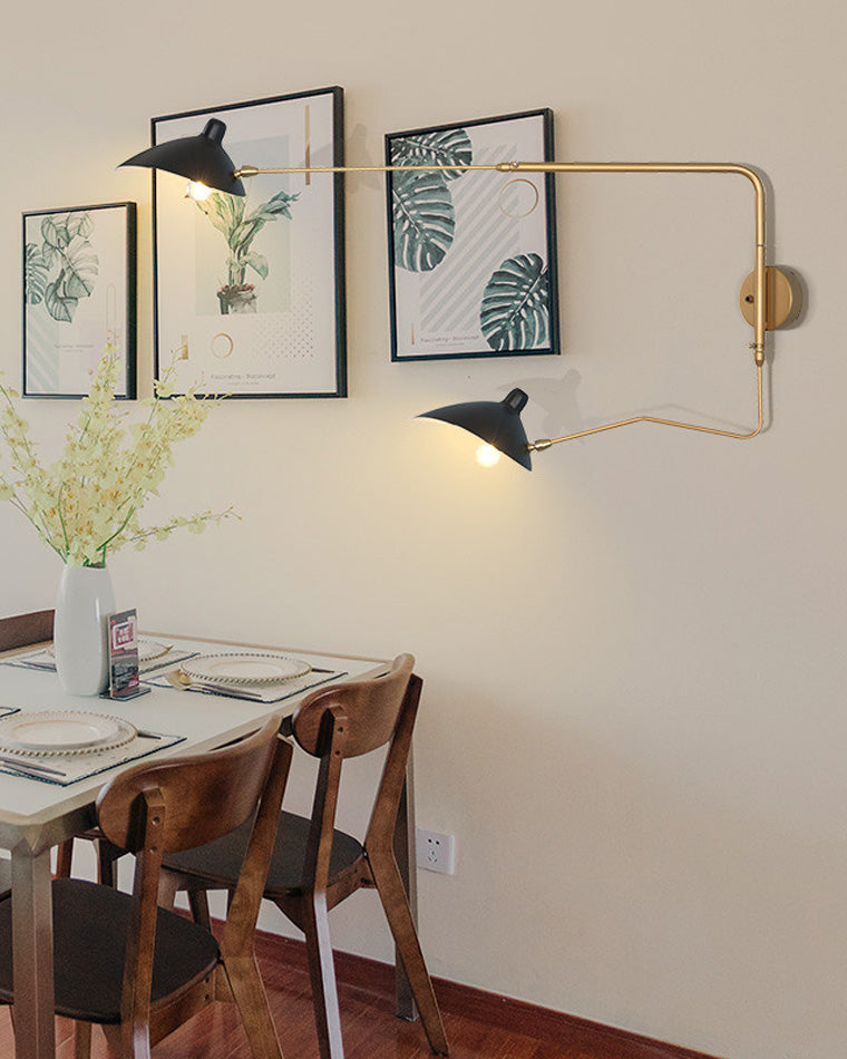 Wandlampe Mit Verstellbaren Armen - Doppelte Arme - Moderne Beleuchtung