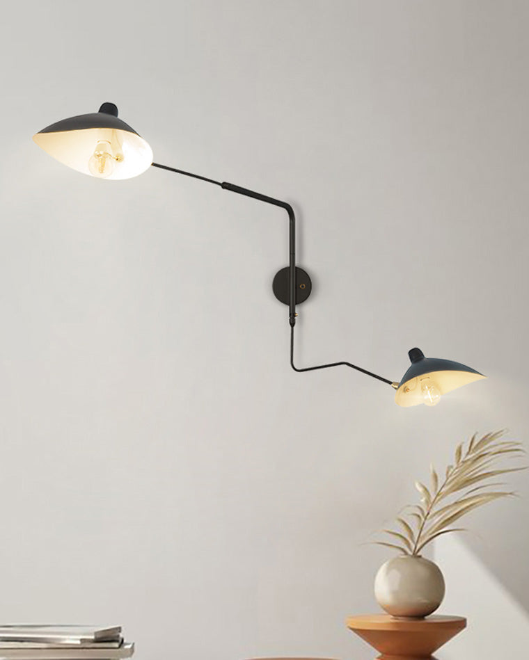 Wandlampe Mit Verstellbaren Armen - Doppelte Arme - Moderne Beleuchtung