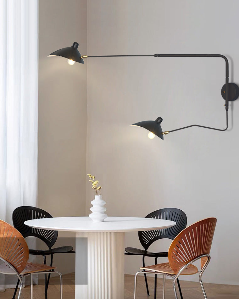 Wandlampe Mit Verstellbaren Armen - Doppelte Arme - Moderne Beleuchtung