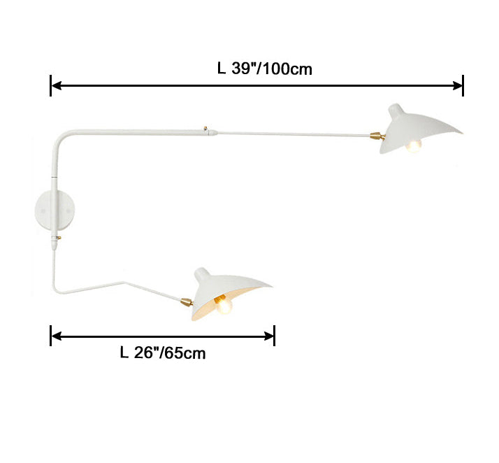 Wandlampe Mit Verstellbaren Armen - Doppelte Arme - Moderne Beleuchtung