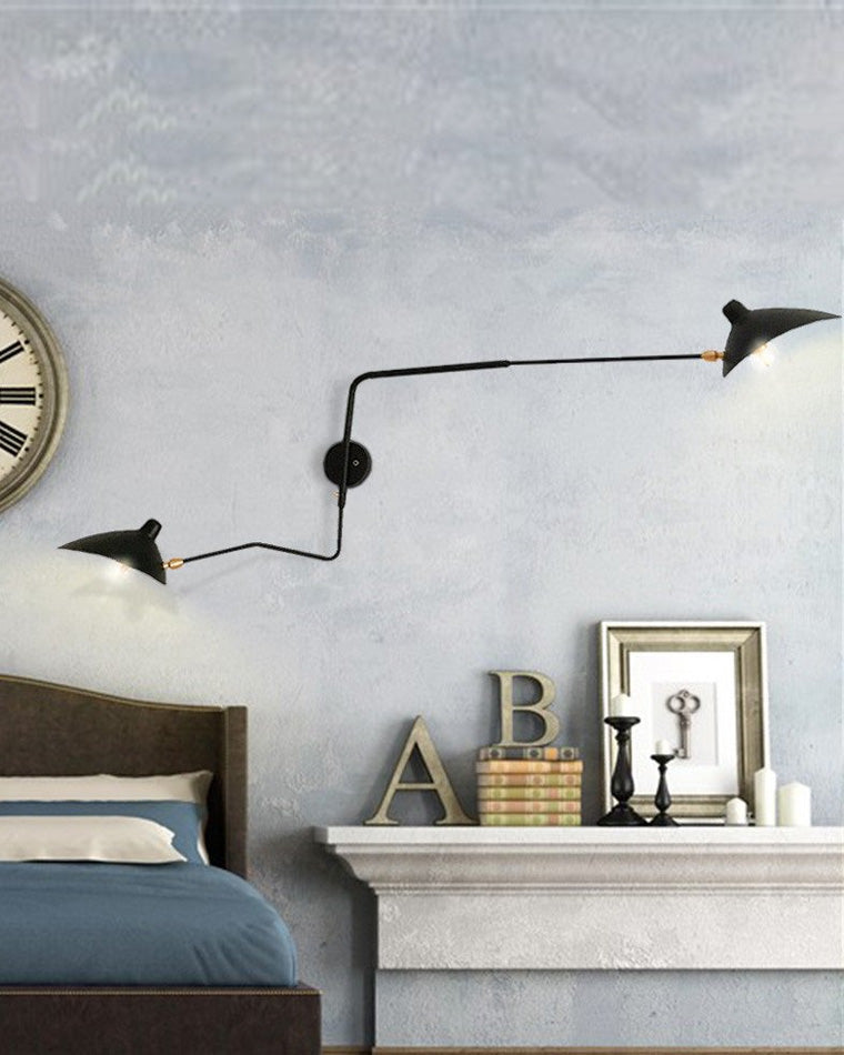 Wandlampe Mit Verstellbaren Armen - Doppelte Arme - Moderne Beleuchtung