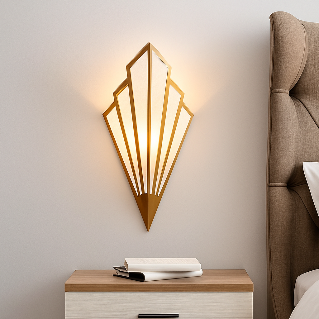 Wandmontierte LED-Design-Applique aus farbigem Metall