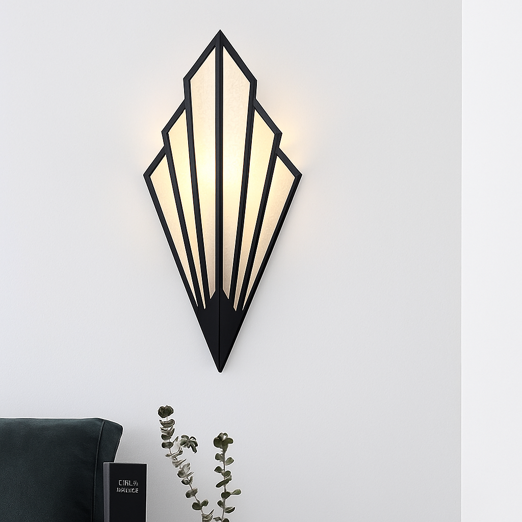 Wandmontierte LED-Design-Applique aus farbigem Metall