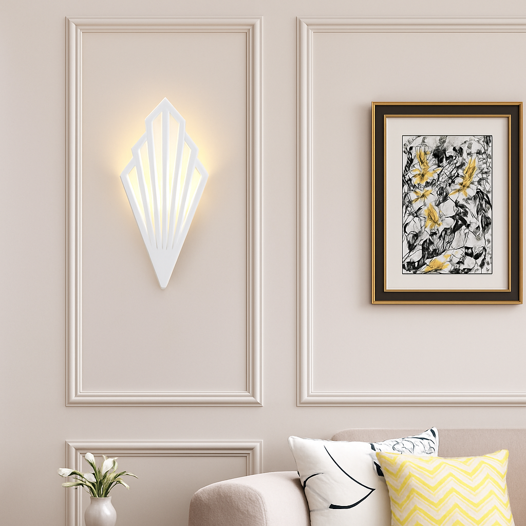 Wandmontierte LED-Design-Applique aus farbigem Metall