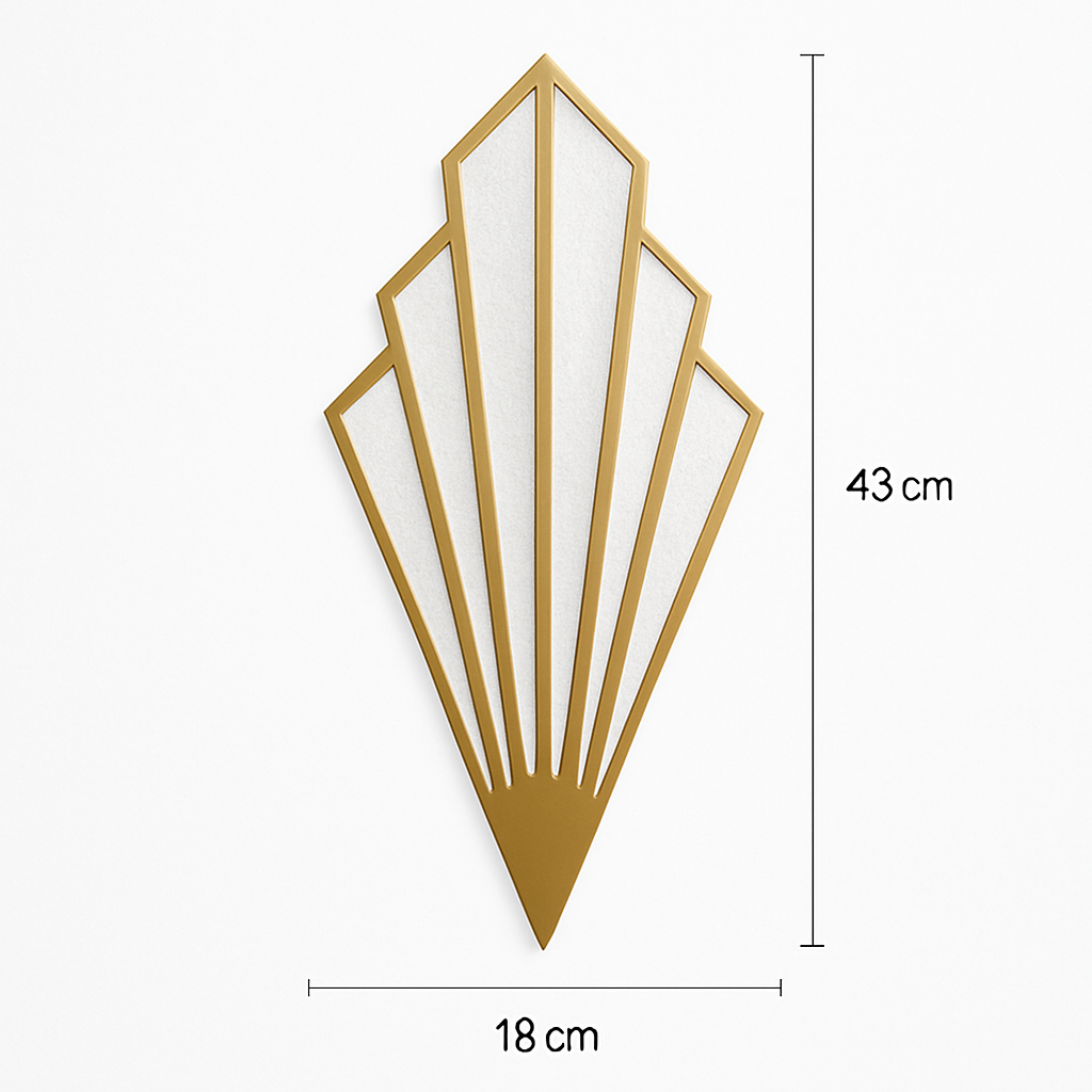 Wandmontierte LED-Design-Applique aus farbigem Metall