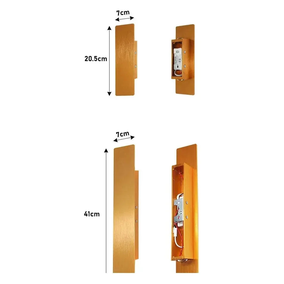 Applique LED LuxeWall - Außen - Modern - Aluminium