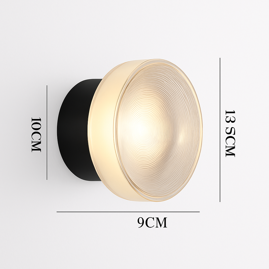 Moderne runde Wandlampe LED Glas Wandleuchte Wohnzimmer Flur Korridor Schlafzimmer Badezimmer Wohnkultur Innenbeleuchtung