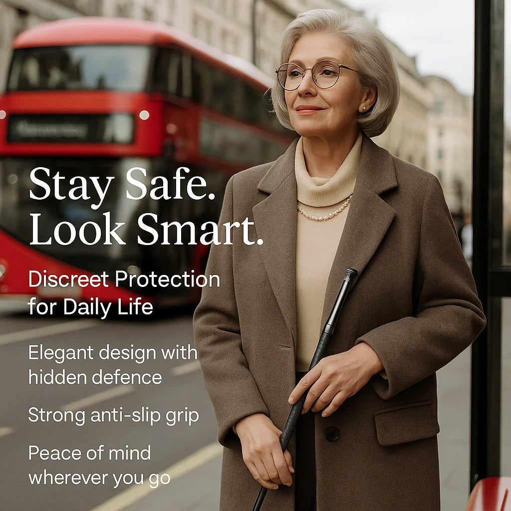 Automatischer Selbstverteidigungsstock für Wanderungen und städtische Sicherheit