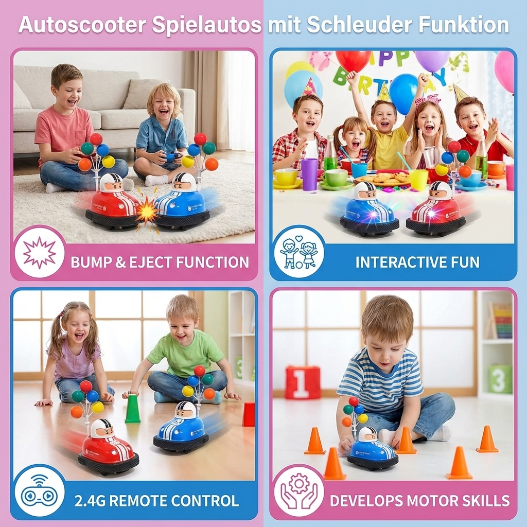 Autoscooter Spielautos mit Schleudefunktion für Kinder