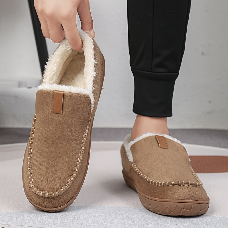 Winter Hausschuhe für Herren – Warme Schaffell Slipper für Zuhause