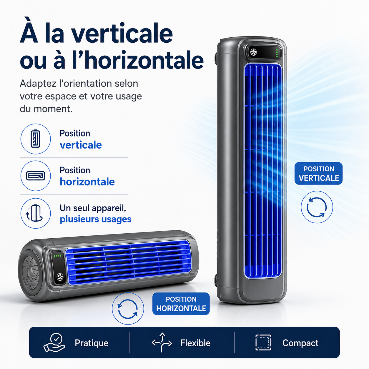 AirWave – Tragbare wiederaufladbare Klimaanlage mit 12 Stunden Akkulaufzeit