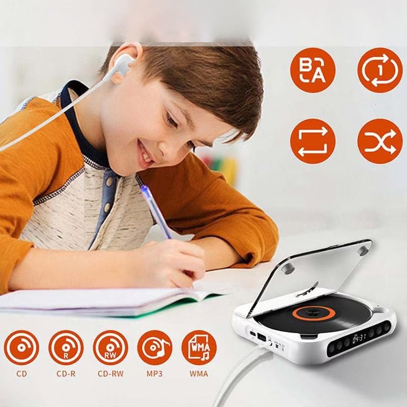 Tragbarer CD-Player - Bluetooth | Hi-Fi Klang | Mehrere Farben