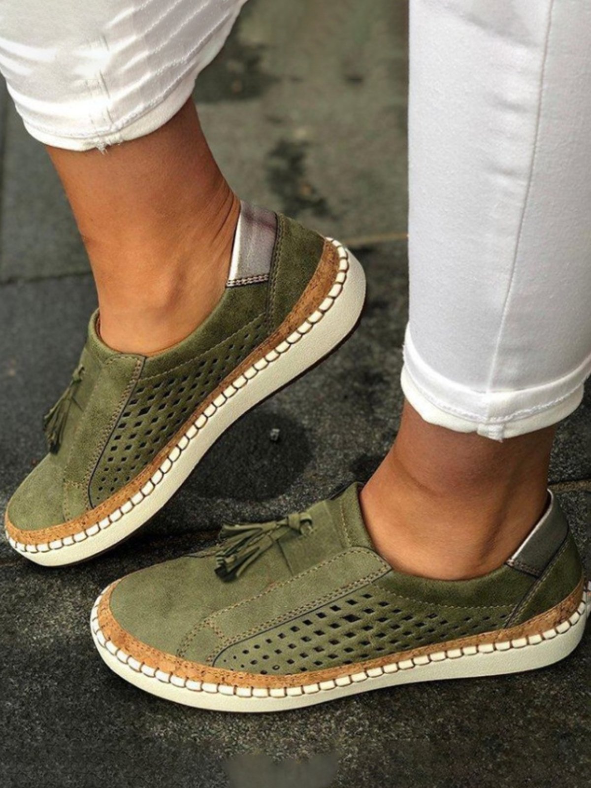 Damen Sneakers - Claudia - Atmungsaktiv, Runde Spitze, Flacher Absatz