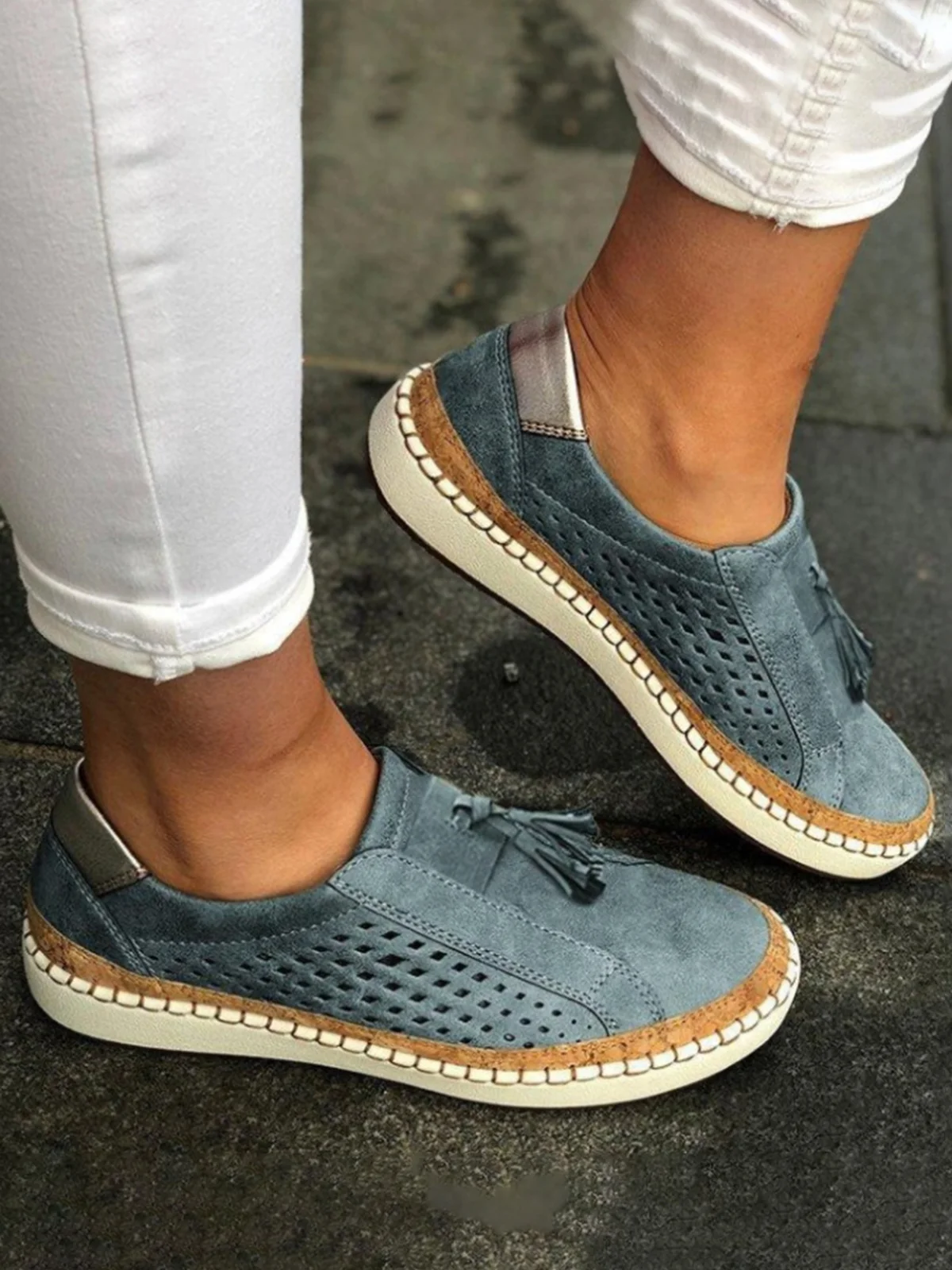 Damen Sneakers - Claudia - Atmungsaktiv, Runde Spitze, Flacher Absatz