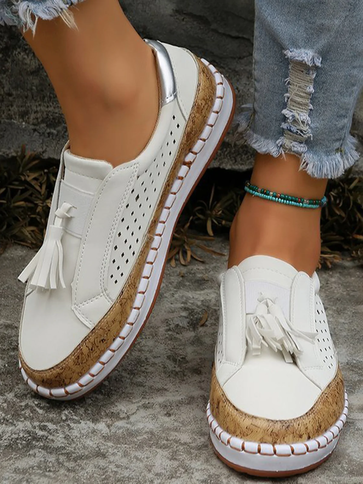 Damen Sneakers - Claudia - Atmungsaktiv, Runde Spitze, Flacher Absatz