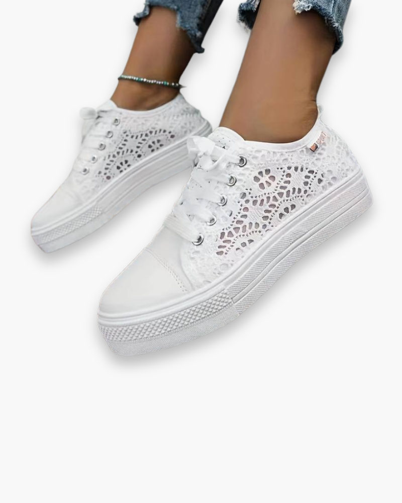 Damen Sneakers aus Spitze - Elegant und Atmungsaktiv