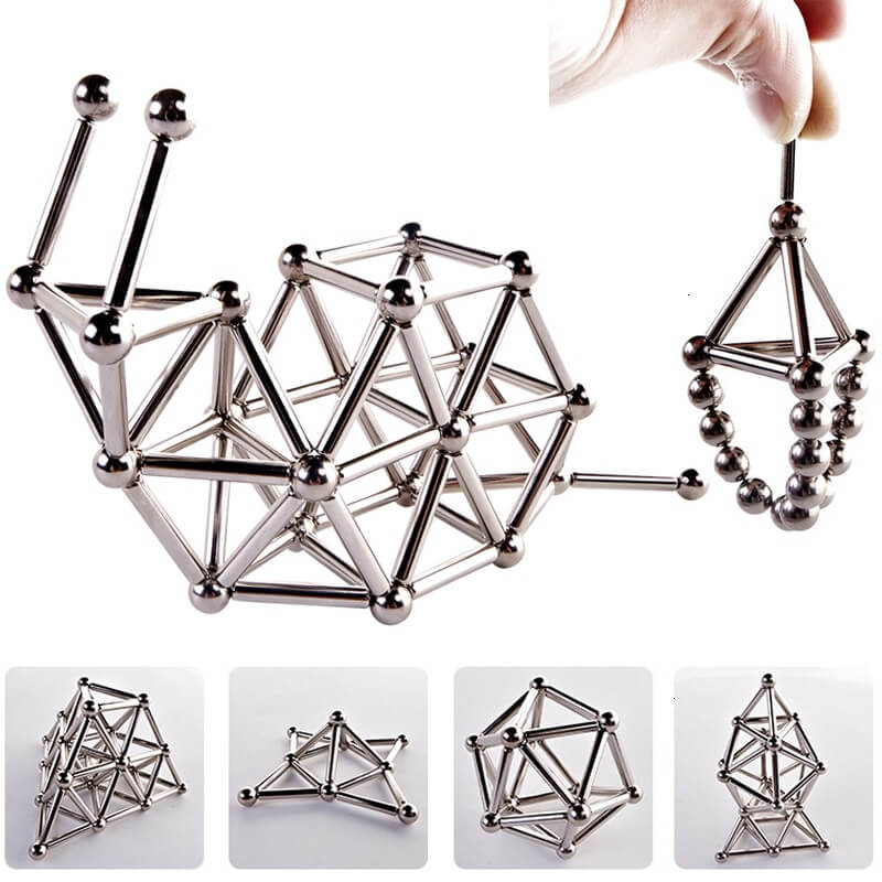 Magnetische Stäbe - Kreatives Bauspiel - Kinder