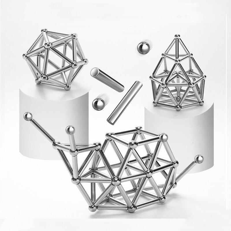 Magnetische Stäbe - Kreatives Bauspiel - Kinder