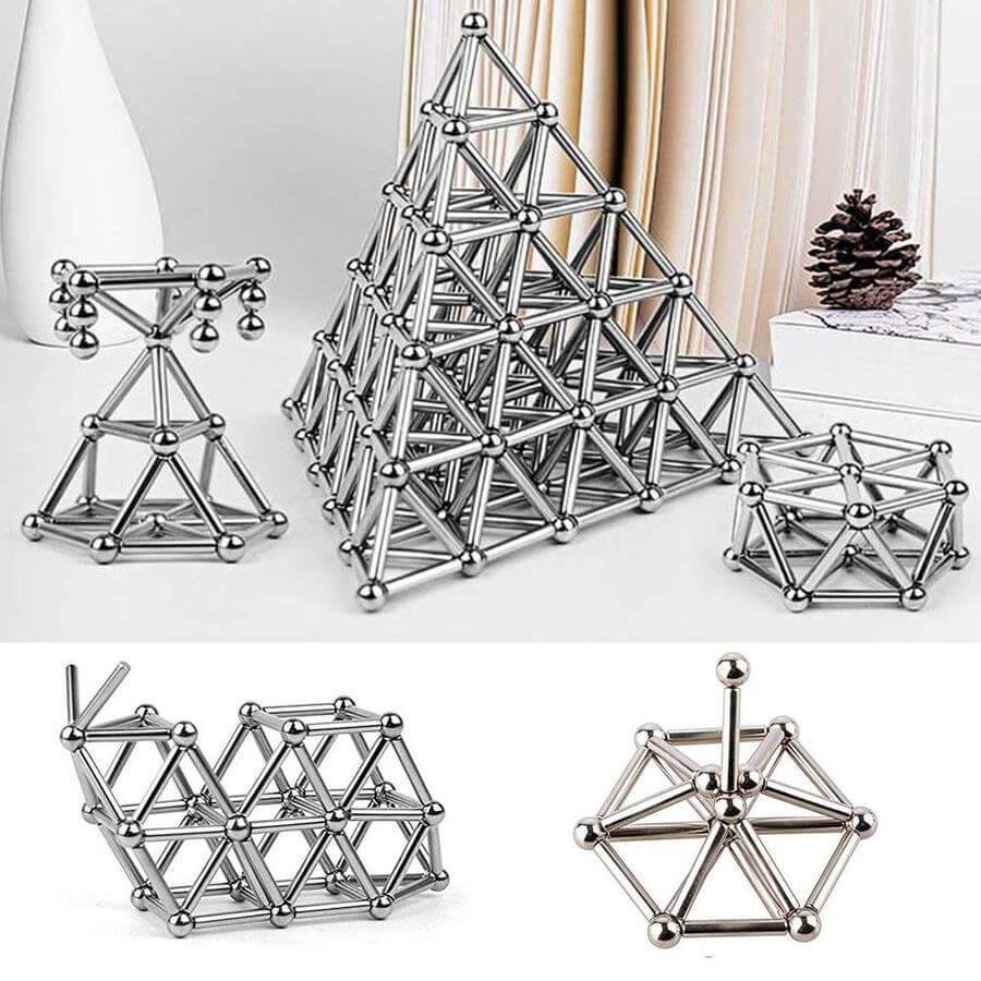 Magnetische Stäbe - Kreatives Bauspiel - Kinder