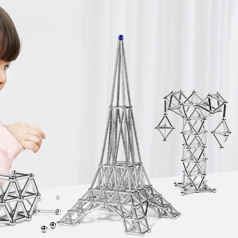 Magnetische Stäbe - Kreatives Bauspiel - Kinder