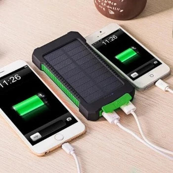 Solarbatterie 8000mAh - Doppel-USB, Wasserdicht, Stoßfest, LED