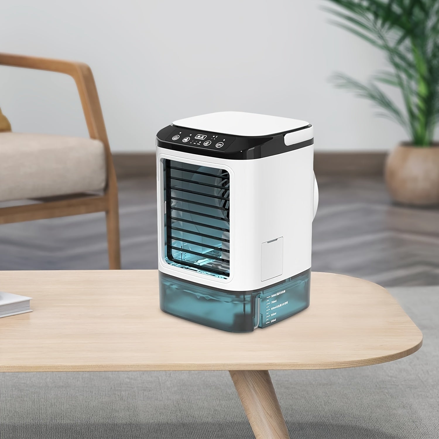 Tragbare Mini-Klimaanlage Wassergekühlt – USB-betrieben mit großem Reservoir