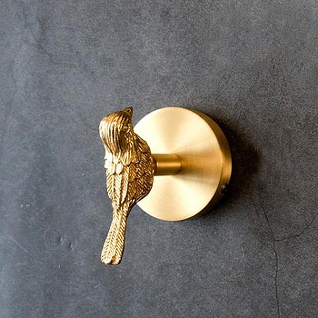 Goldene Messing Wandhaken – Handgefertigte Tierdesigns für stilvolle Wanddekoration